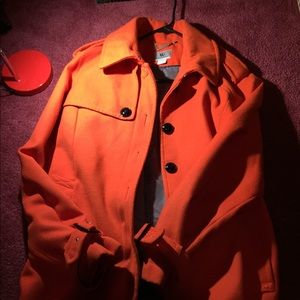 Orange worthington coat used good condition